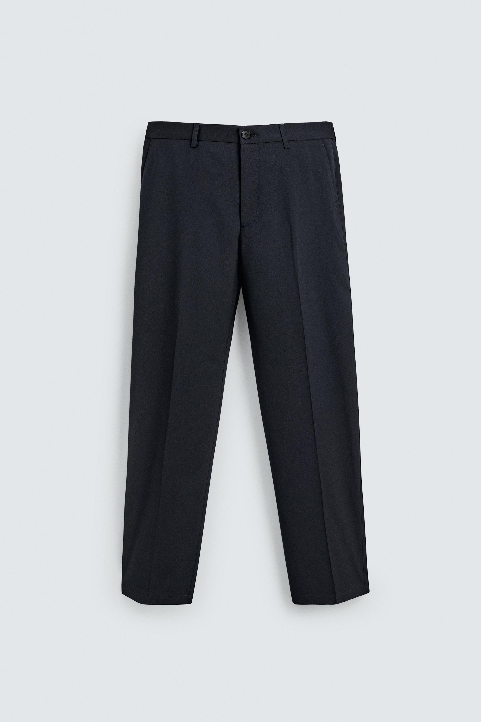 PANTALON REGULAR FIT EN LAINE SANS REPASSAGE